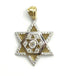 14K Gold and Diamond Star of David with Central Hexagon Necklace